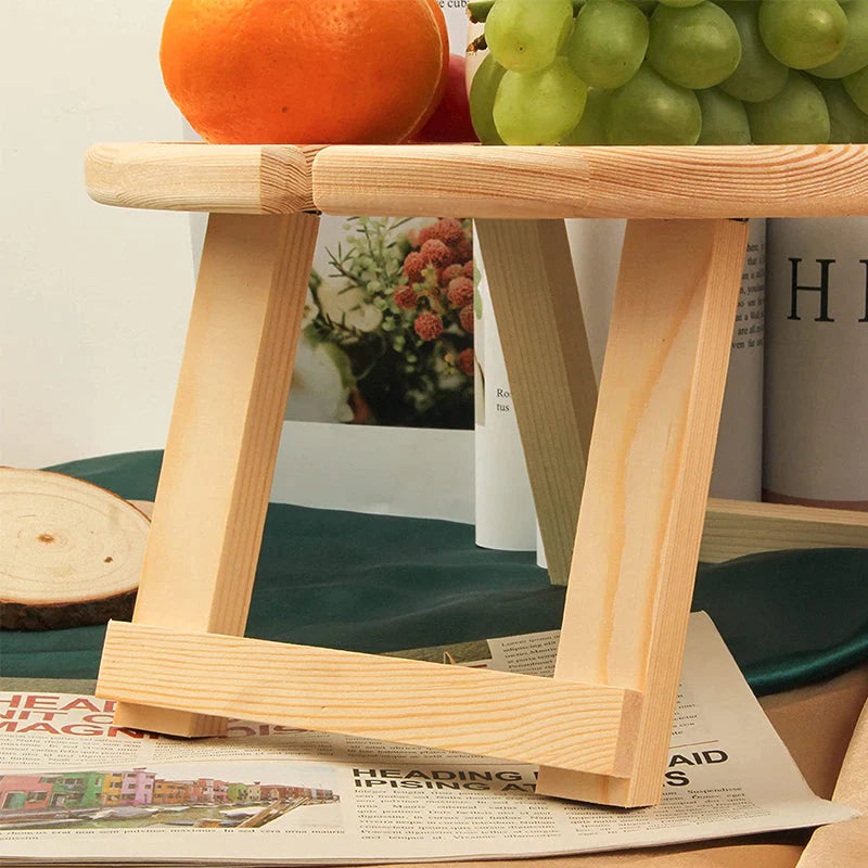 Kompakter Klapp-Picknicktisch aus Holz – Perfekt für unterwegs!