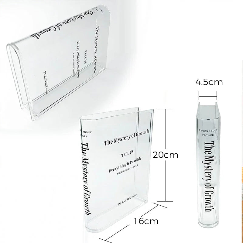 DekoBuch – Buchförmige Acrylvase für stilvolle Wohnräume