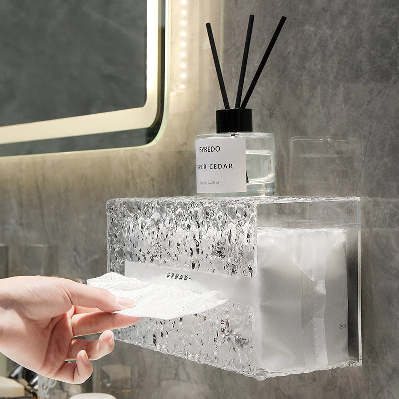 Multifunktionale Taschentuchbox "Frostglanz" – Elegante Aufbewahrungslösung