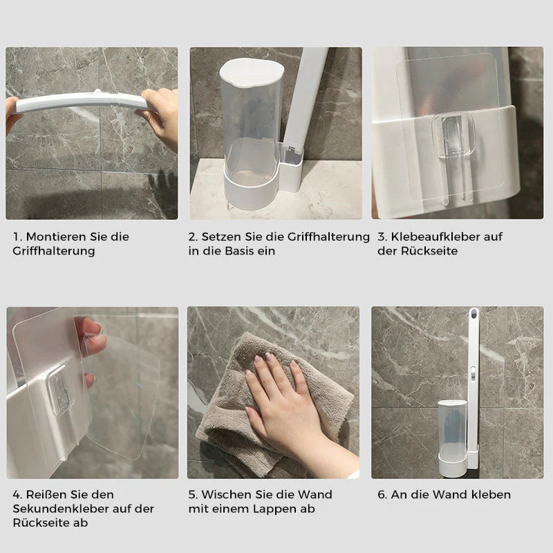 Einweg-Toilettenbürste mit Nachfüllköpfen