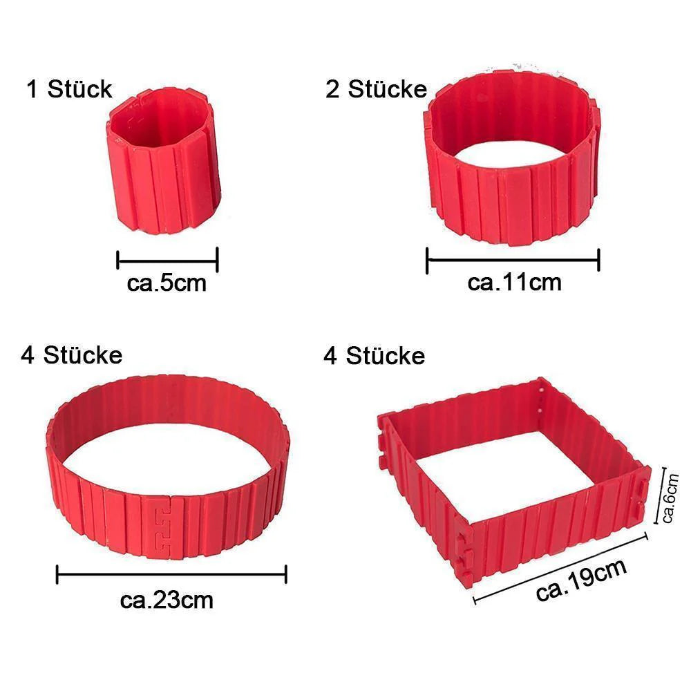 Flexibler Silikon-Kuchenform-Set (4-teilig)