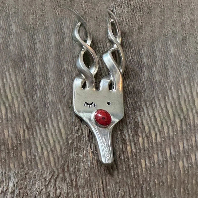Rentier-Gabel Anhänger – Ein einzigartiger Weihnachtsschmuck!