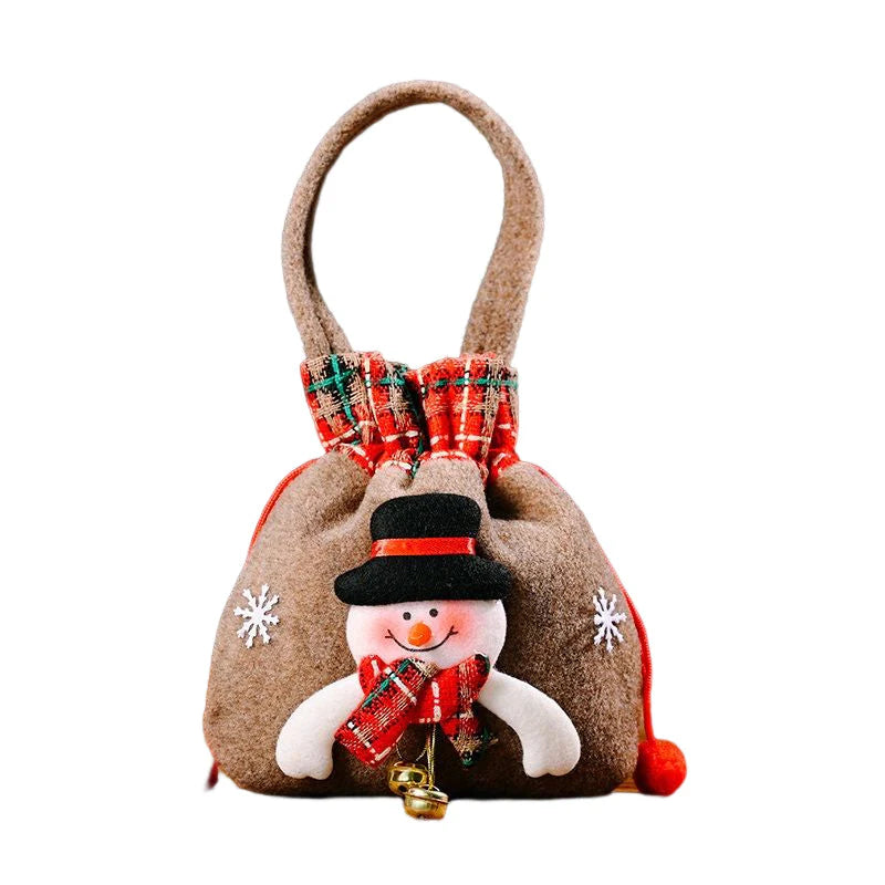 Weihnachtliche Geschenkbeutel im Puppenstil