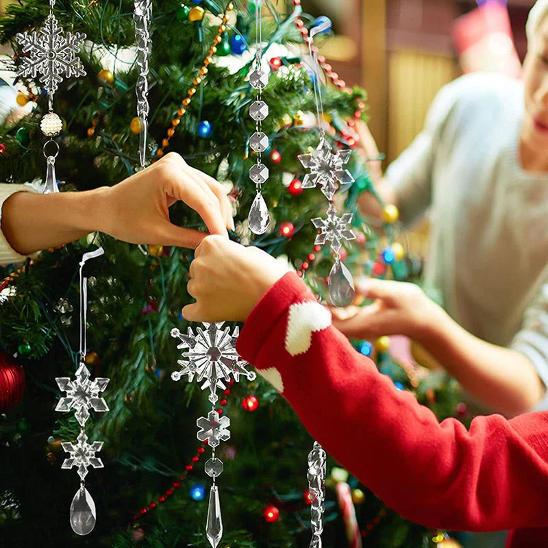 Kristall-Schneeflocken Weihnachtsbaumschmuck