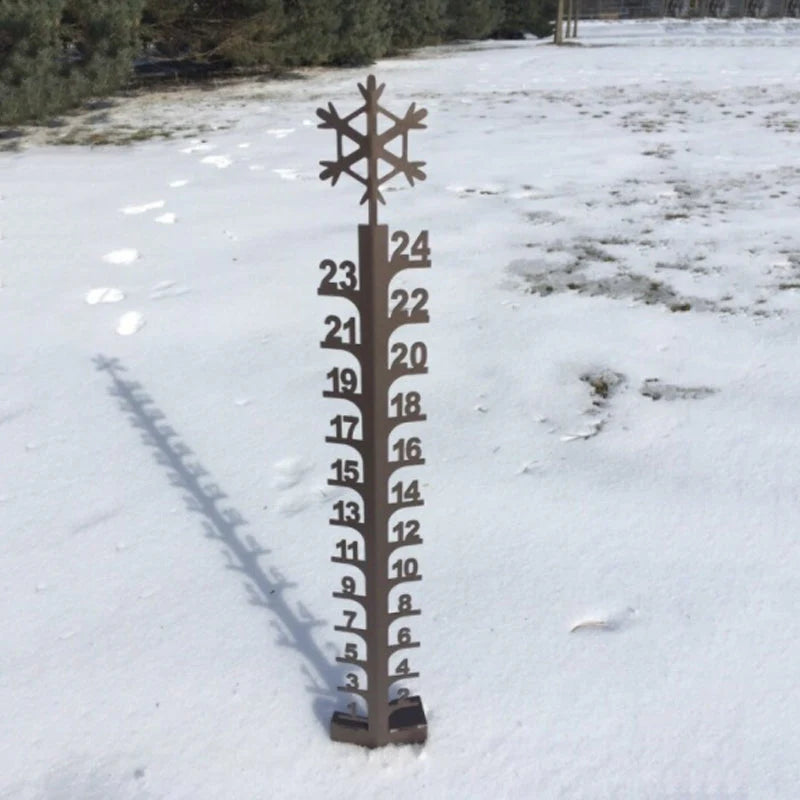 SchneeMesser – Dekorative Schneetiefenanzeige für den Garten