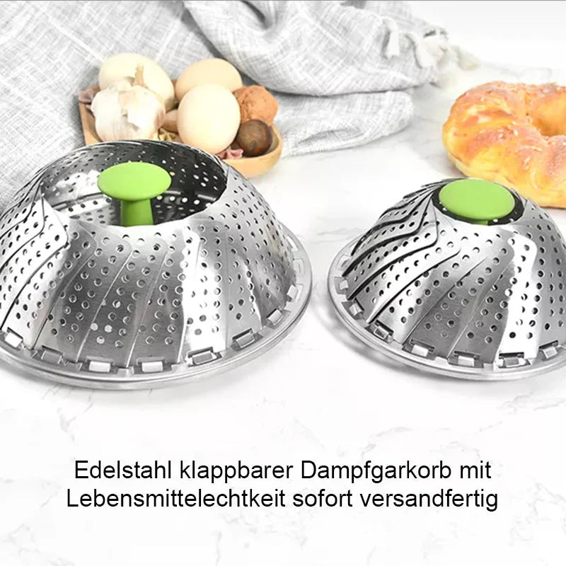Faltbarer Edelstahl-Dampfgarer