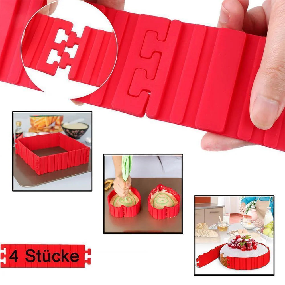 Flexibler Silikon-Kuchenform-Set (4-teilig)