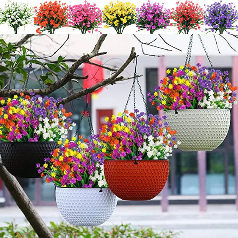 Künstliche Außenblumen im Doppelstrauß