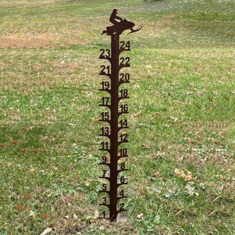 SchneeMesser – Dekorative Schneetiefenanzeige für den Garten