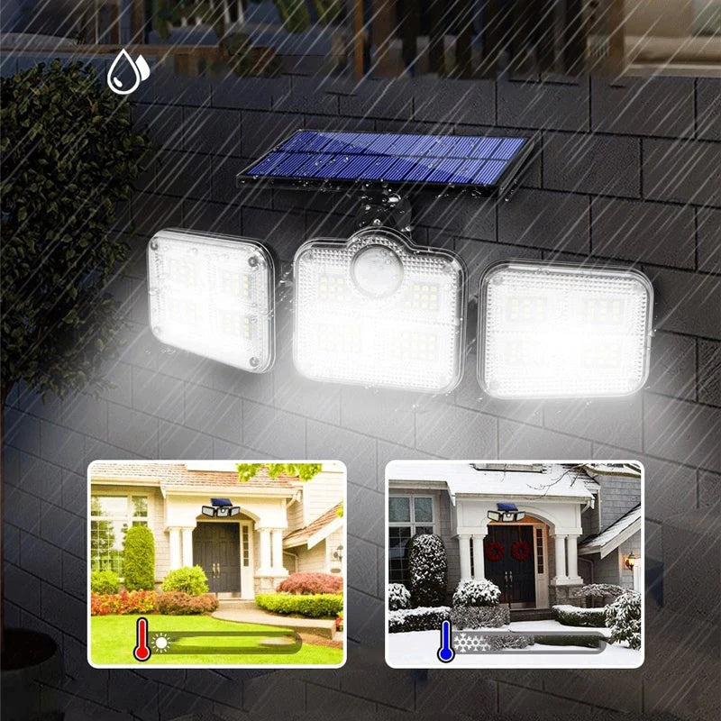 Solar-Wandleuchte mit Bewegungsmelder und Fernbedienung