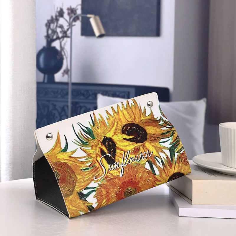 Elegante Taschentuchbox aus Kunstleder
