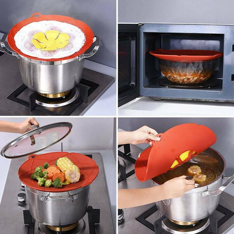 Blumenförmiger Silikon-Überlaufschutz – Perfekt für sauberes Kochen