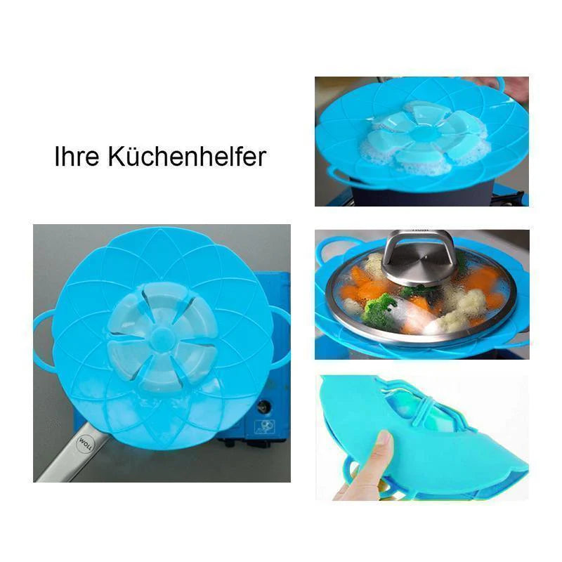 Blumenförmiger Silikon-Überlaufschutz – Perfekt für sauberes Kochen