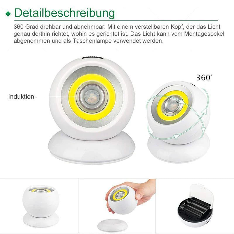 LED-Sensorlicht mit Magnet-Halterung