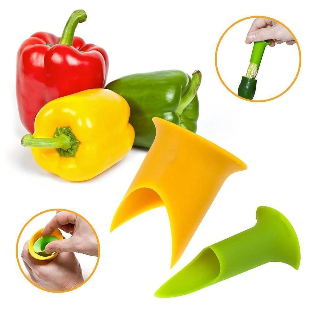 Praktischer Paprikakernentferner (2 Stück, zufällige Farbe)