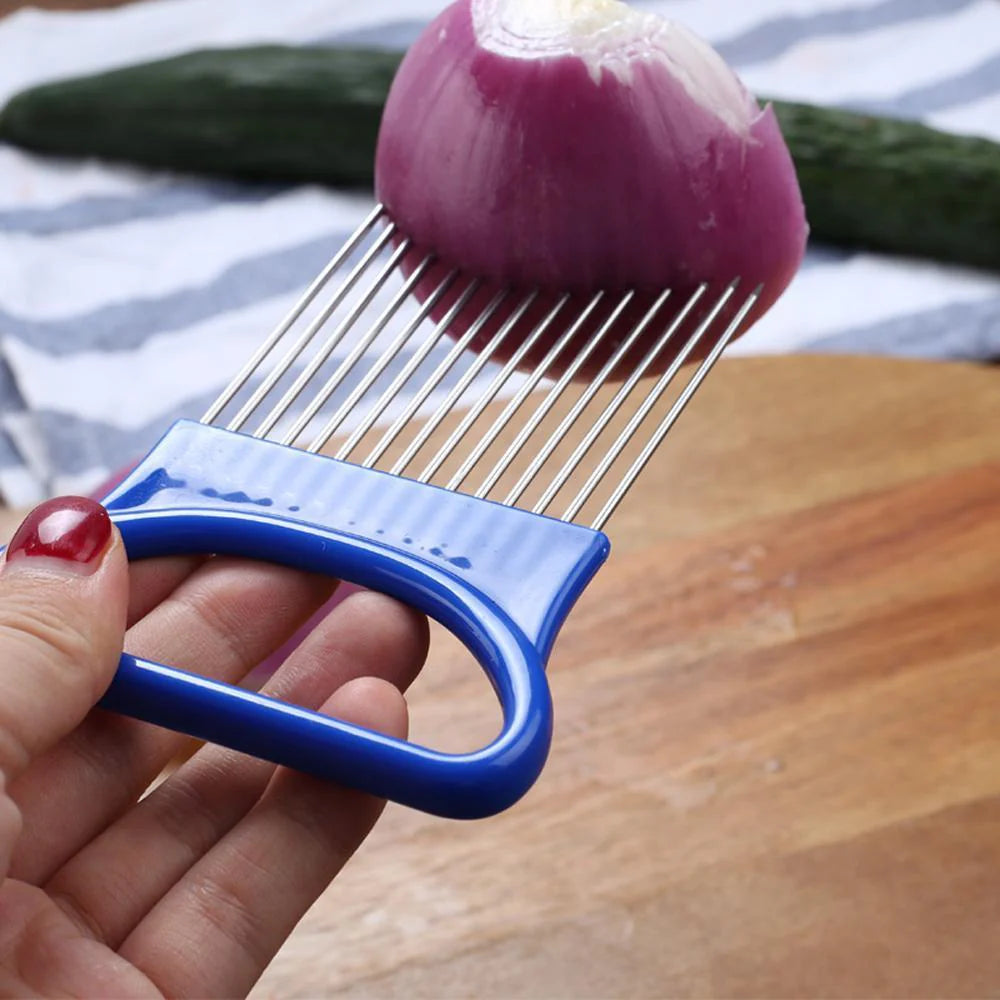ProSlice – Edelstahl-Zwiebelhalter für sicheres und präzises Schneiden