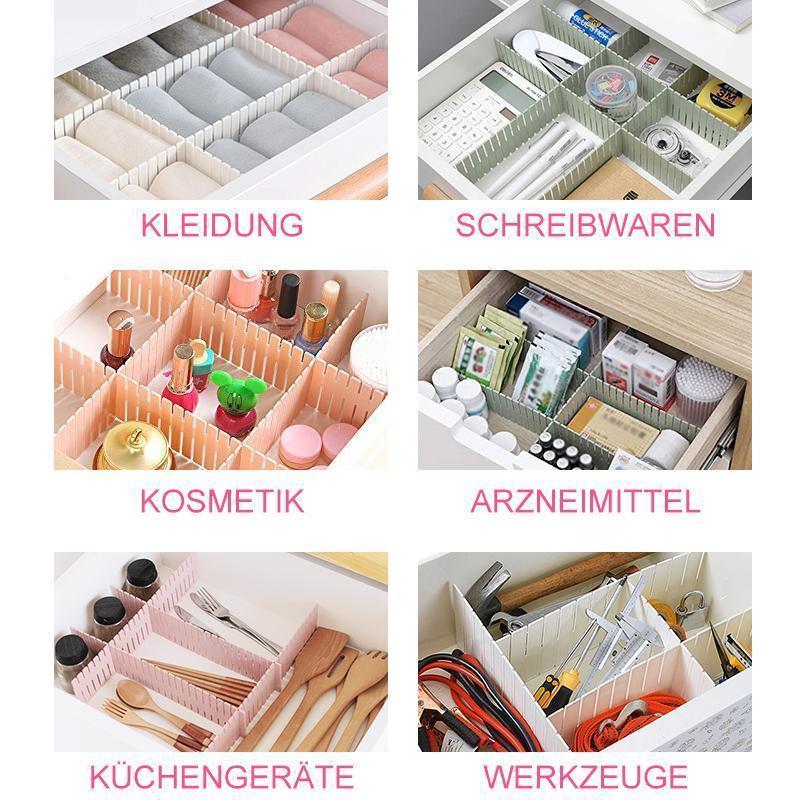 Verstellbare Schubladenteiler für optimale Ordnung