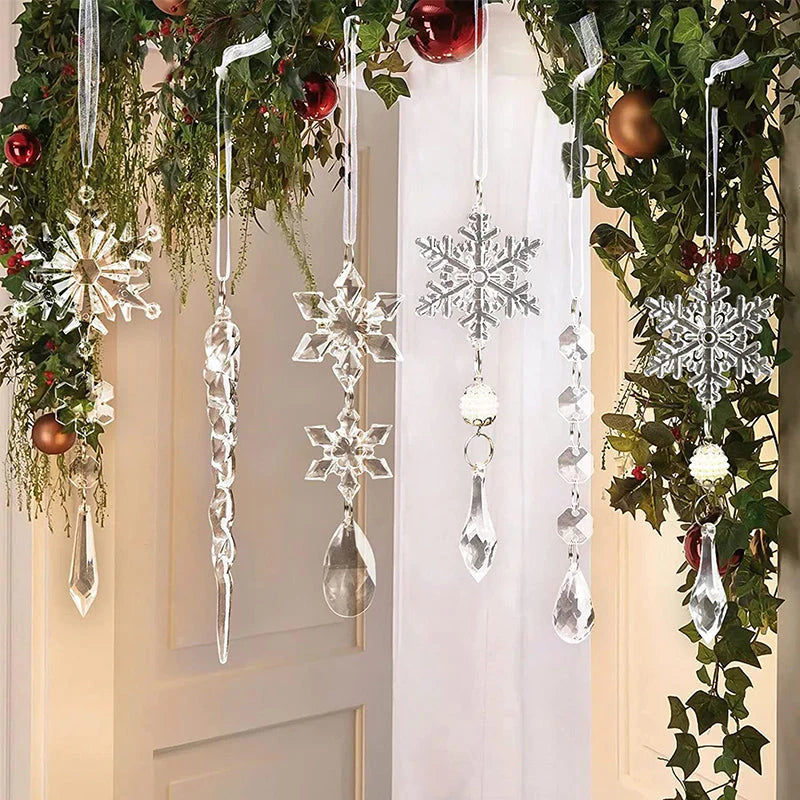 Kristall-Schneeflocken Weihnachtsbaumschmuck