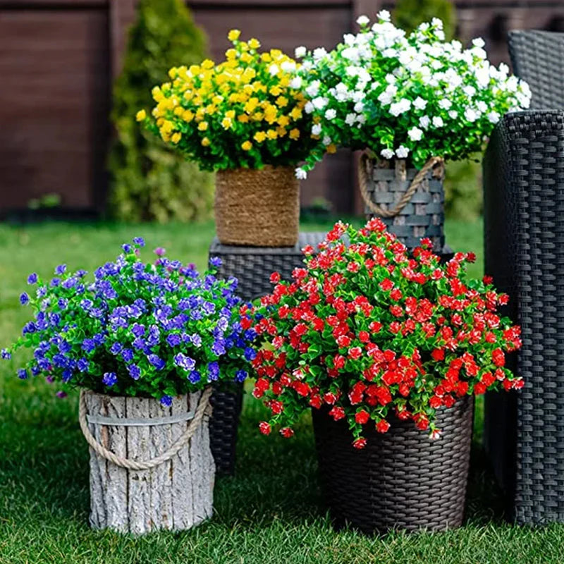 Künstliche Außenblumen im Doppelstrauß