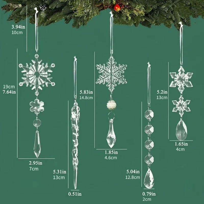 Kristall-Schneeflocken Weihnachtsbaumschmuck