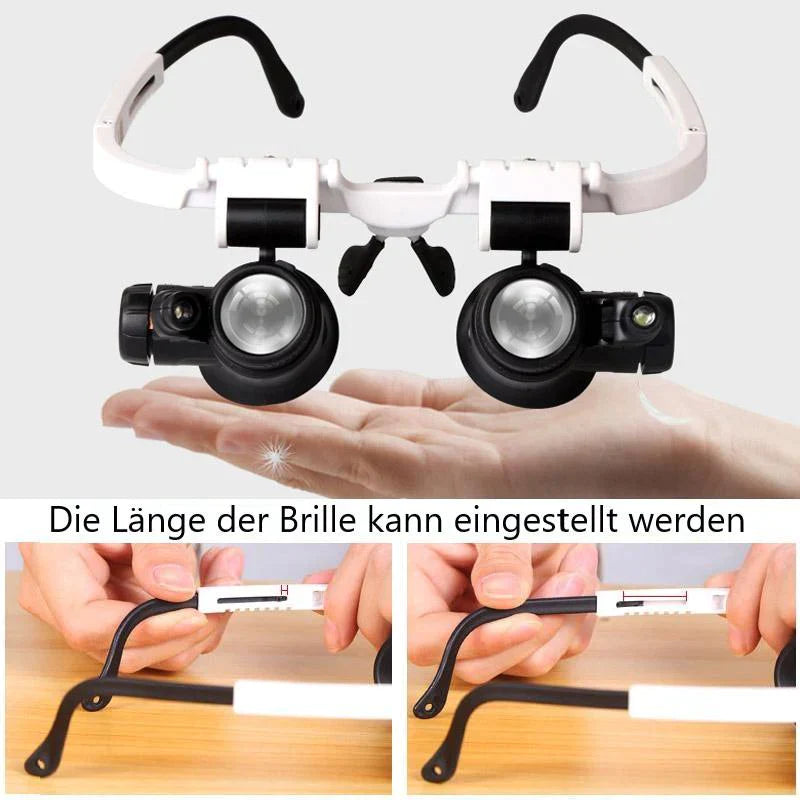 LED-Lupenbrille mit Vergrößerung