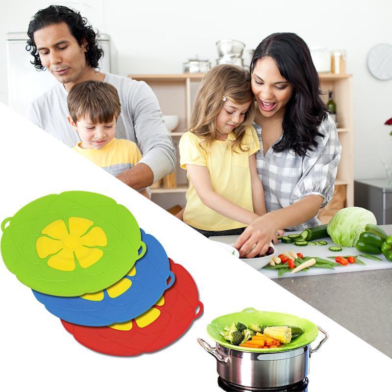 Blumenförmiger Silikon-Überlaufschutz – Perfekt für sauberes Kochen