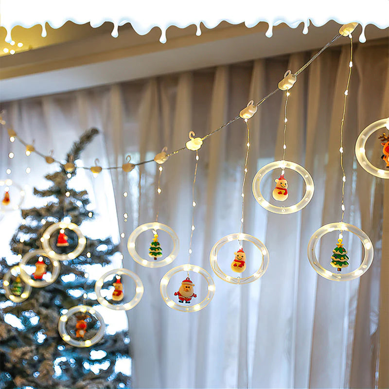 Weihnachtliche Vorhang-Lichterkette – Festliche Stimmung für dein Zuhause!