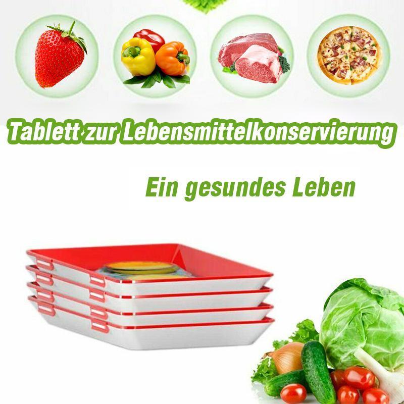 Kreatives Frischhaltetablett für Lebensmittel