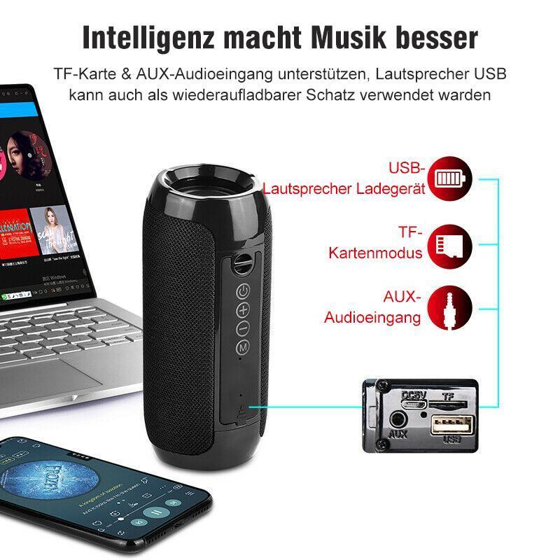 Kompakter Bluetooth-Lautsprecher mit vielseitigen Anschlussmöglichkeiten