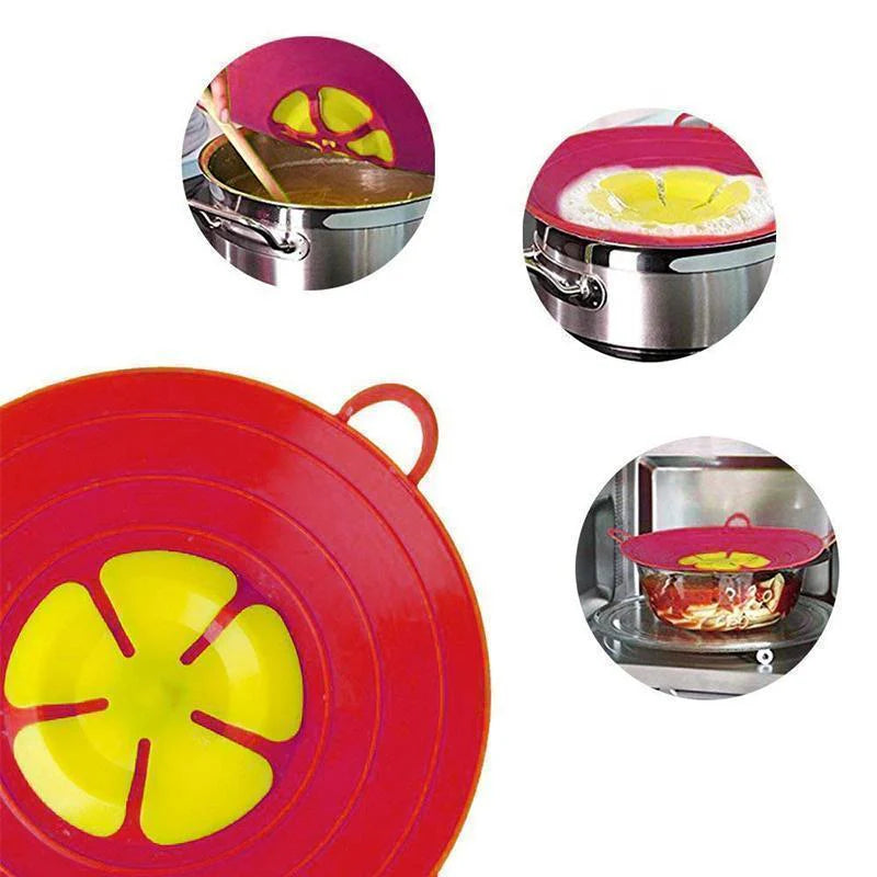 Blumenförmiger Silikon-Überlaufschutz – Perfekt für sauberes Kochen