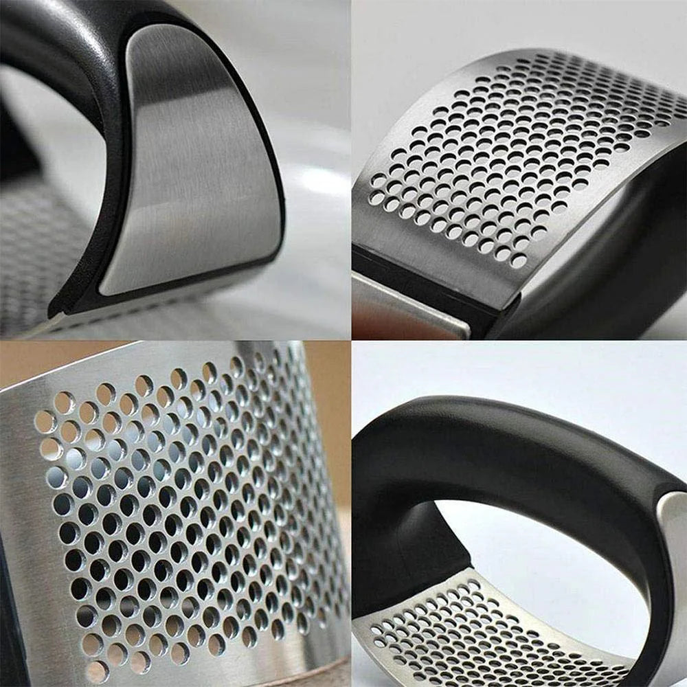 Knoblauch-Kraft – Ergonomische Edelstahl-Knoblauchpresse