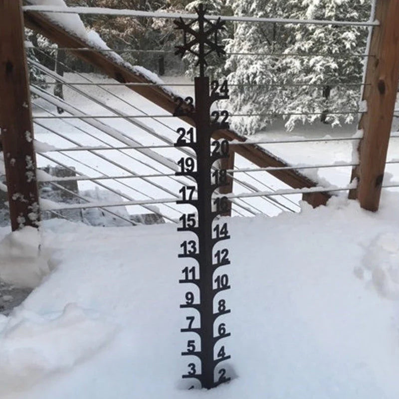 SchneeMesser – Dekorative Schneetiefenanzeige für den Garten