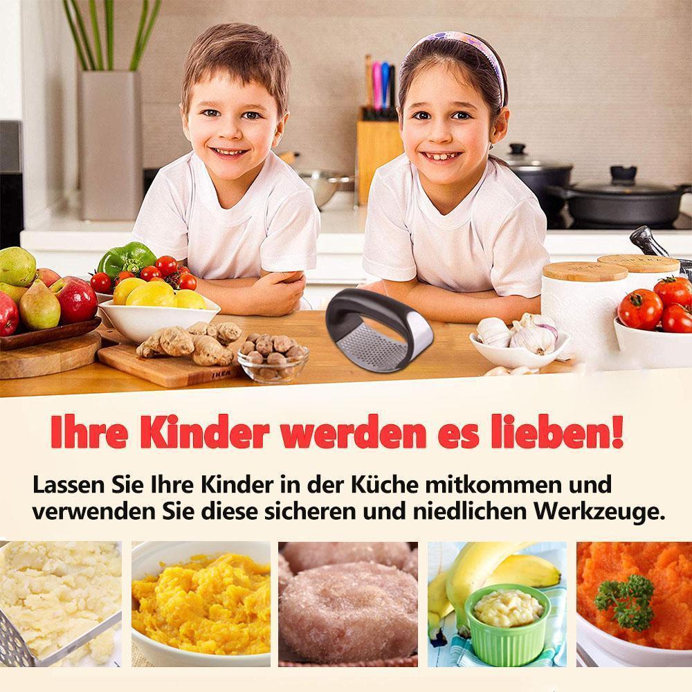 Knoblauch-Kraft – Ergonomische Edelstahl-Knoblauchpresse