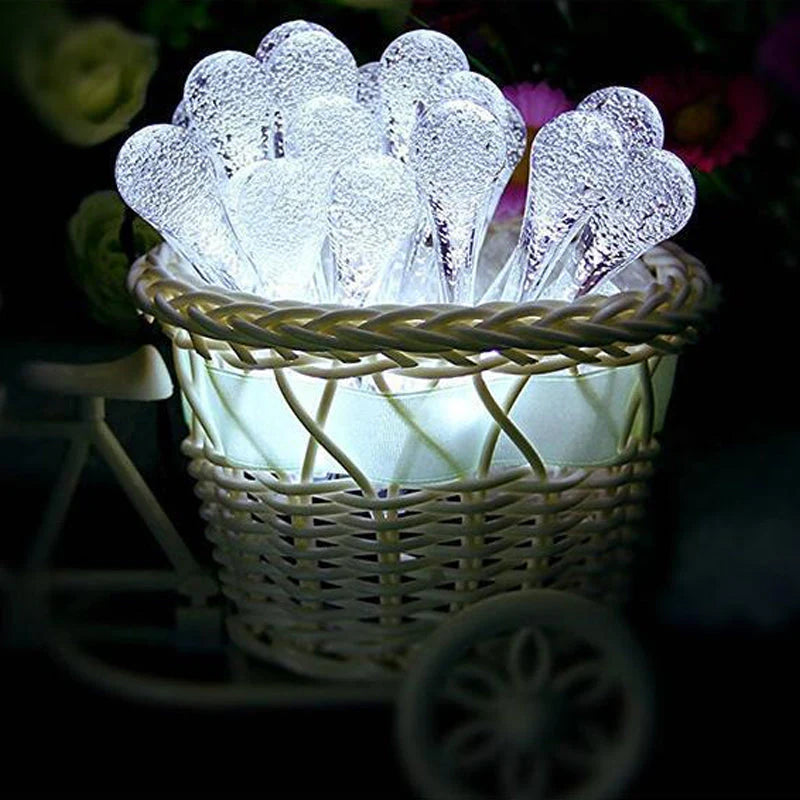 Solar LED Tropfenlichterkette