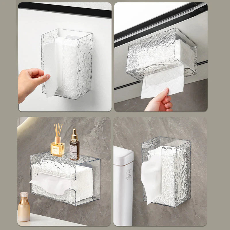 Multifunktionale Taschentuchbox "Frostglanz" – Elegante Aufbewahrungslösung