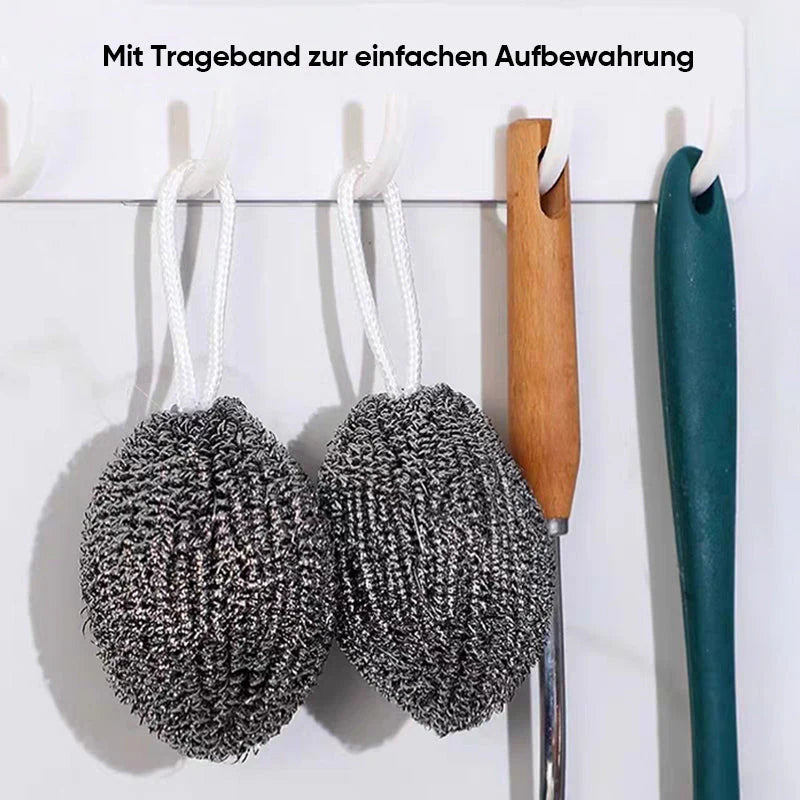 Edelstahl-Spülkugel mit Halteschlaufe