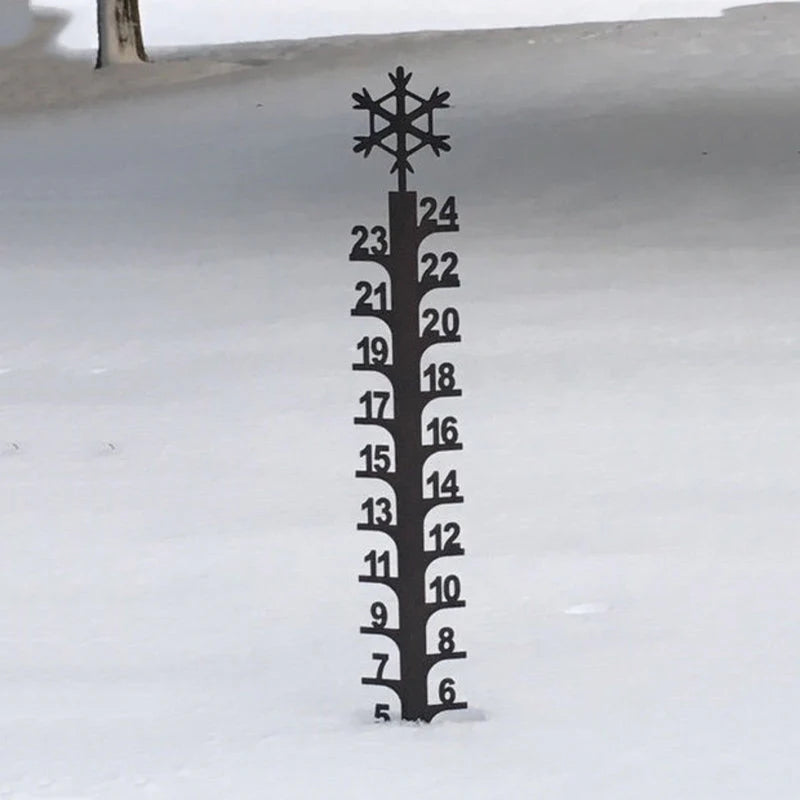 SchneeMesser – Dekorative Schneetiefenanzeige für den Garten