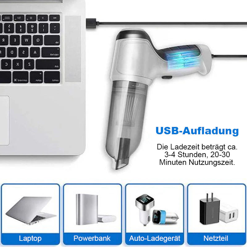 Kabelloser 3-in-1 Mini-Handstaubsauger