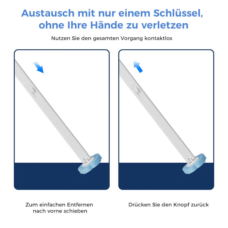 Einweg-Toilettenbürste mit Nachfüllköpfen