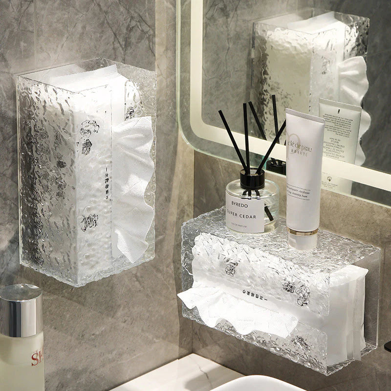 Multifunktionale Taschentuchbox "Frostglanz" – Elegante Aufbewahrungslösung