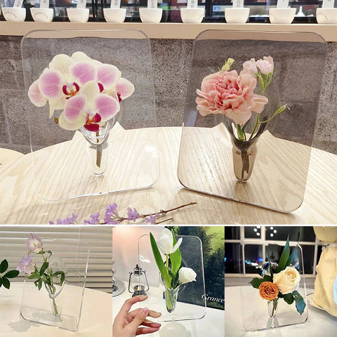 Elegante Acryl-Bilderrahmen-Vase – Stilvolle Dekoration für jedes Zuhause!