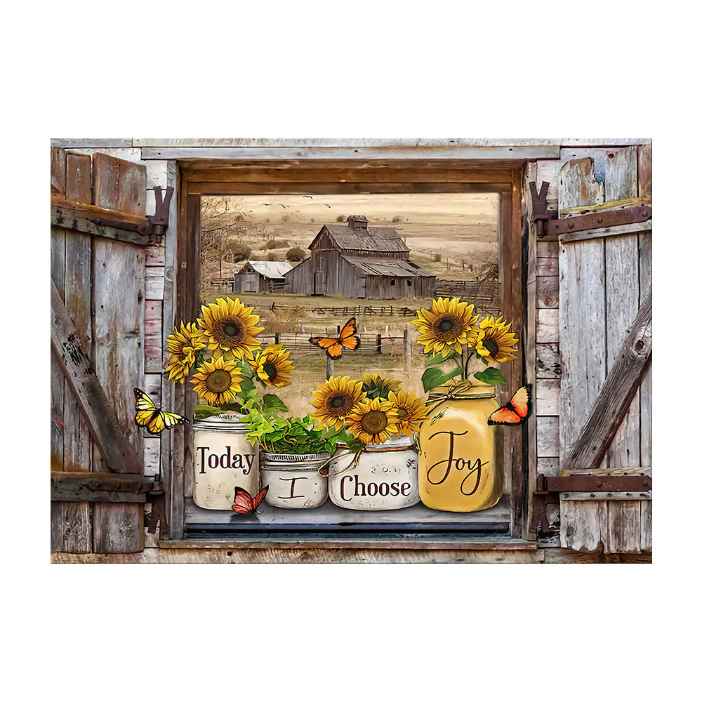 Schmetterlings-Sonnenblumen-Wandbild