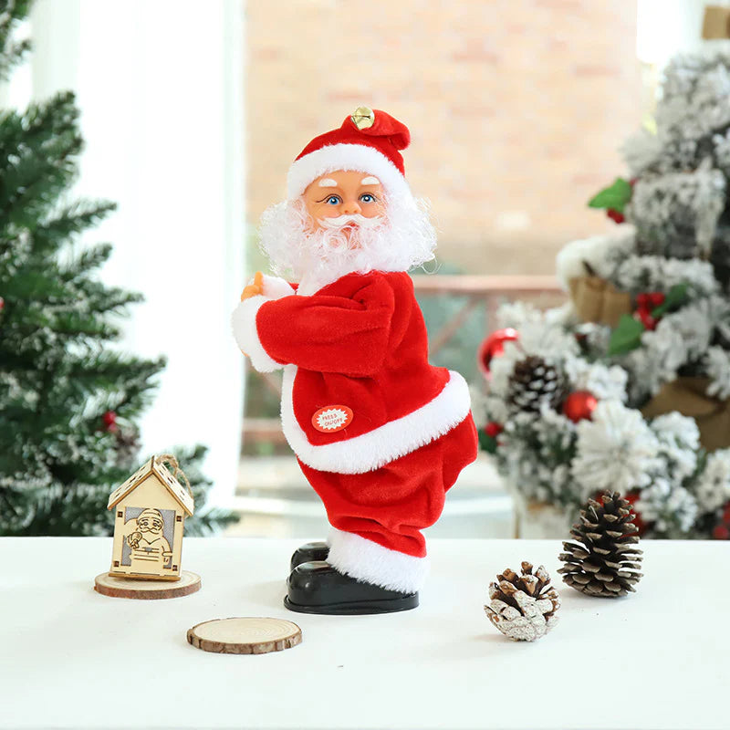 Wackelnder Weihnachtsmann mit fröhlichem Popo