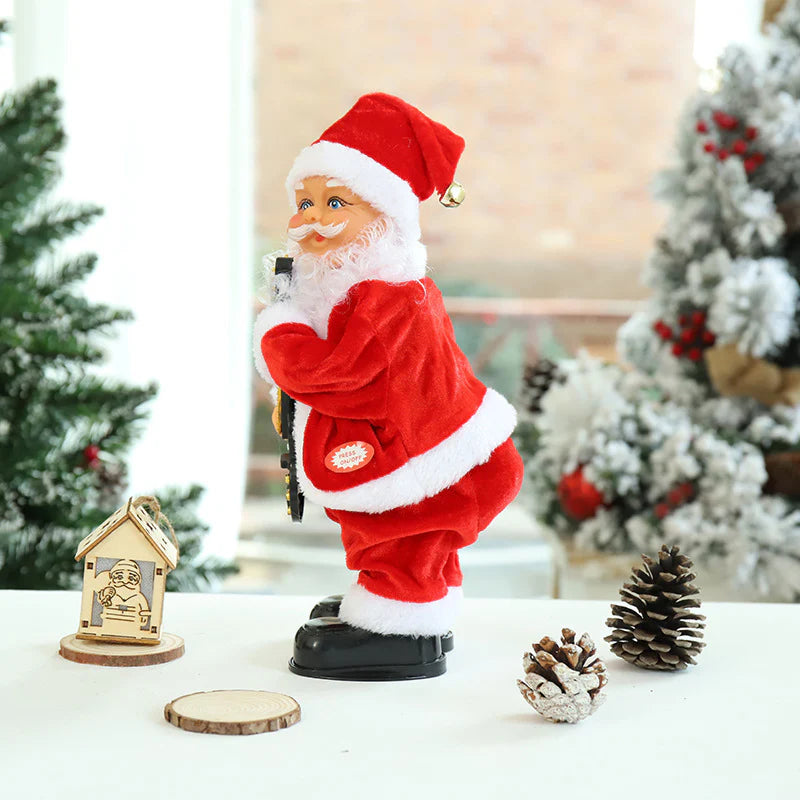 Wackelnder Weihnachtsmann mit fröhlichem Popo