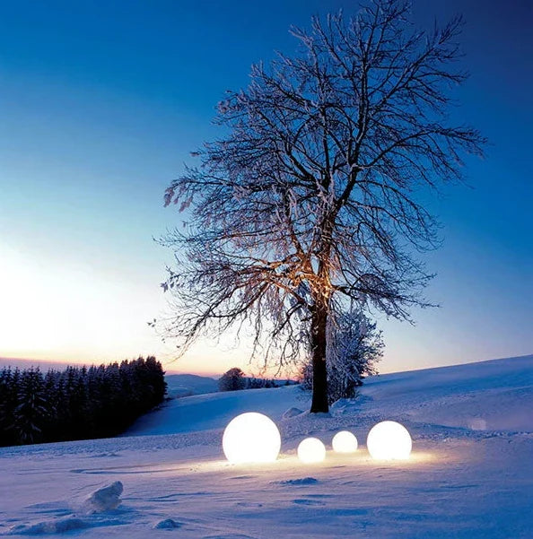 Dekorative Gartenleuchte mit rundem Design