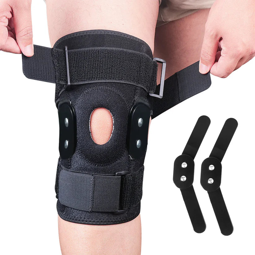 Verstellbare Kniebandage mit Gelenkunterstützung