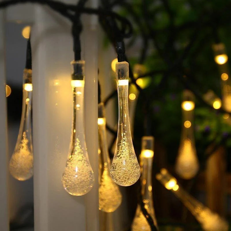 Solar LED Tropfenlichterkette