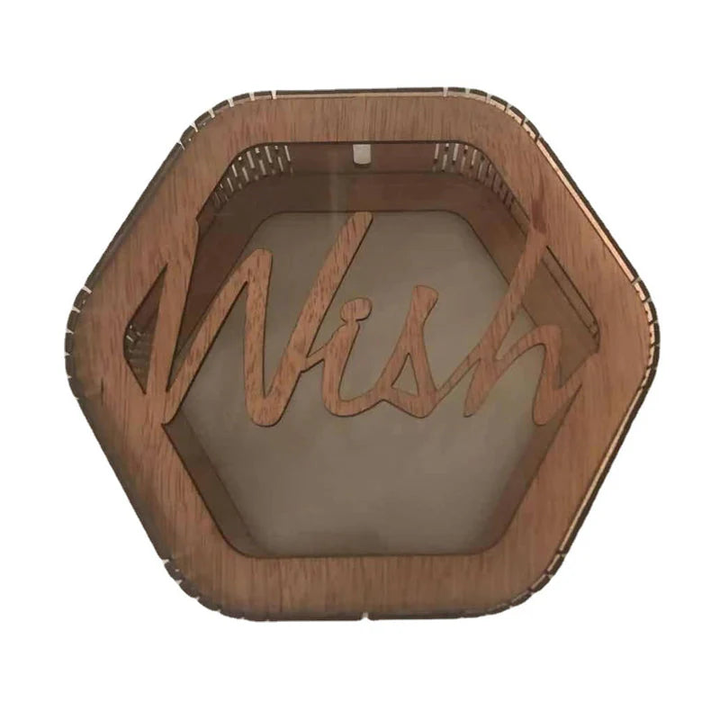 Personalisierte Hochzeitsgeschenkbox im Sechskant-Design