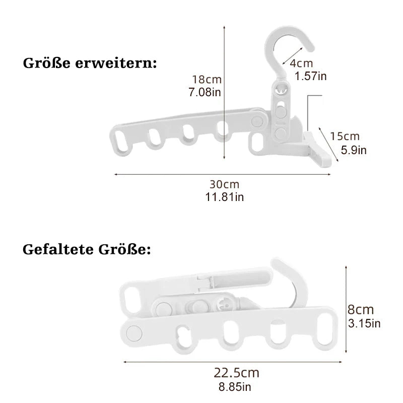 Faltbarer Reise-Kleiderbügel für platzsparende Aufbewahrung
