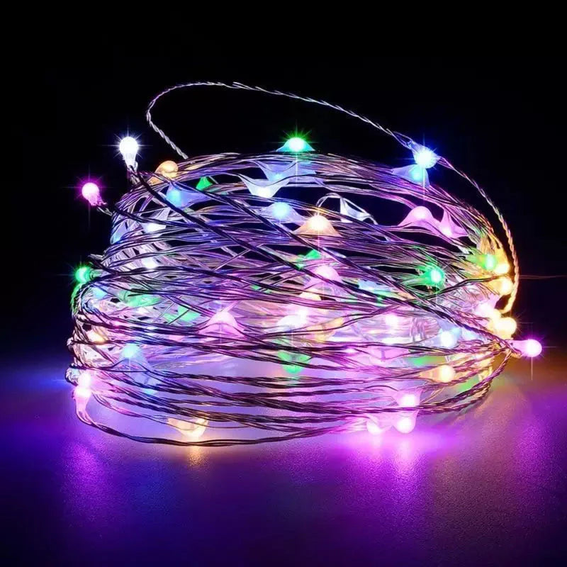 Dekorative Kupferdraht-Lichterkette mit USB-Anschluss